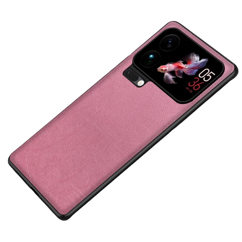 For Xiaomi 17 Pro Max Case Silk-Textured PU Leather Coated PC TPU Protective Phone Back Cover