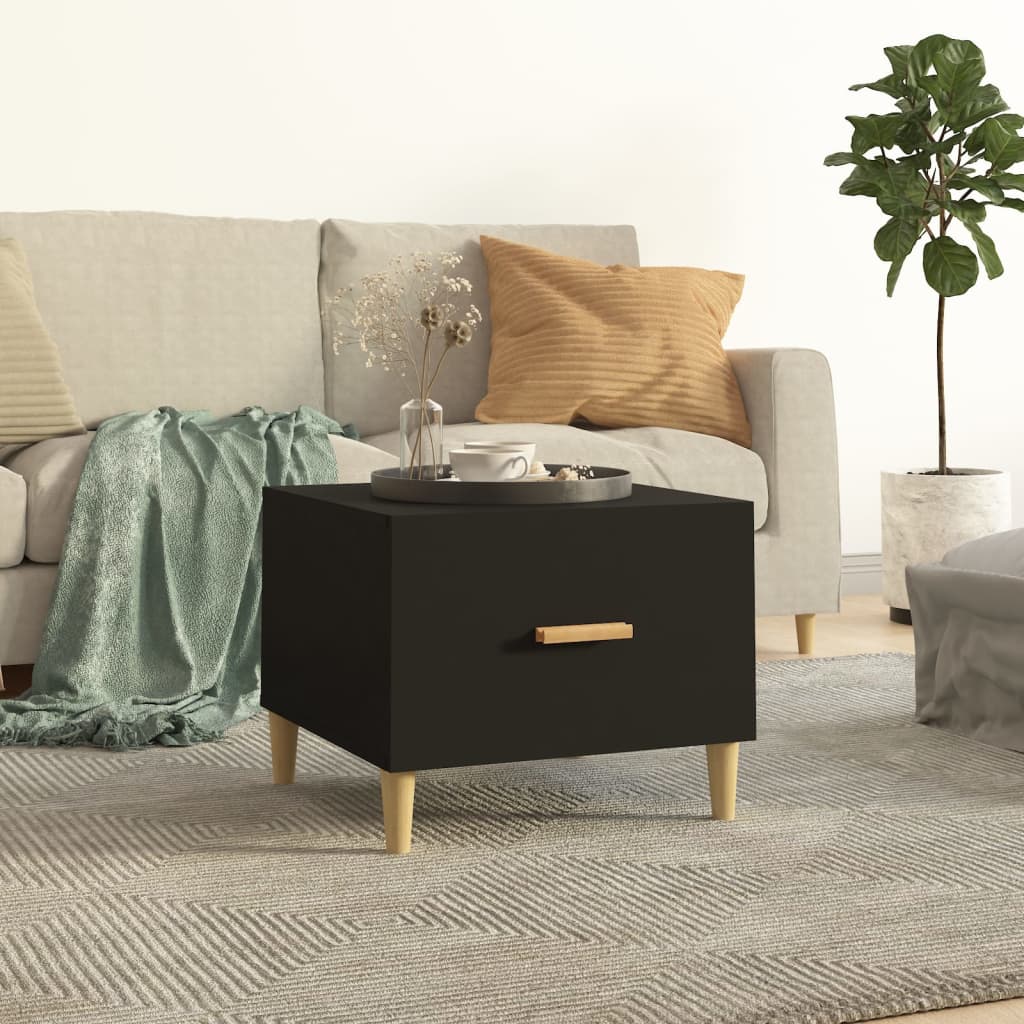 Coffee Table Black 50 X 50 X 40 Cm Particleboard