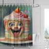 Cute & Quirky Cupcake-Themed Shower Curtain Washable Dirt-Resistant Shower Head waterproof Polyester Bath Curtain For Home Decor