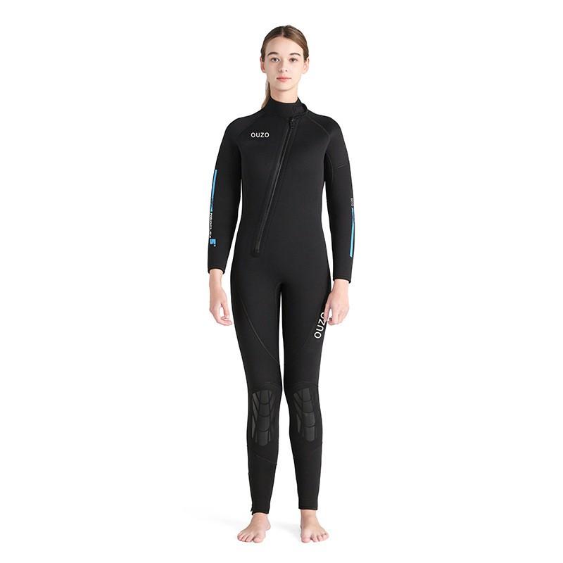 Combinaison intégrale 5 mm pour femme Manches longues Pantalon Combinaison thermique de plongée Snorkeling Surf Natation d'hiver