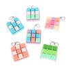 9 Keys Square-Shaped Keyboard Keycaps Keychain Fidget Toy Party Stress Relief Diy Keycaps Toy Keyboard Caps Finger Button Fidget