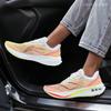 Li Ning Feidian 3 Challenger Tissu Antidérapant Et Respirant Bas Top Chaussures de Course Marathon Hommes Rose Blanc ARMT037-1