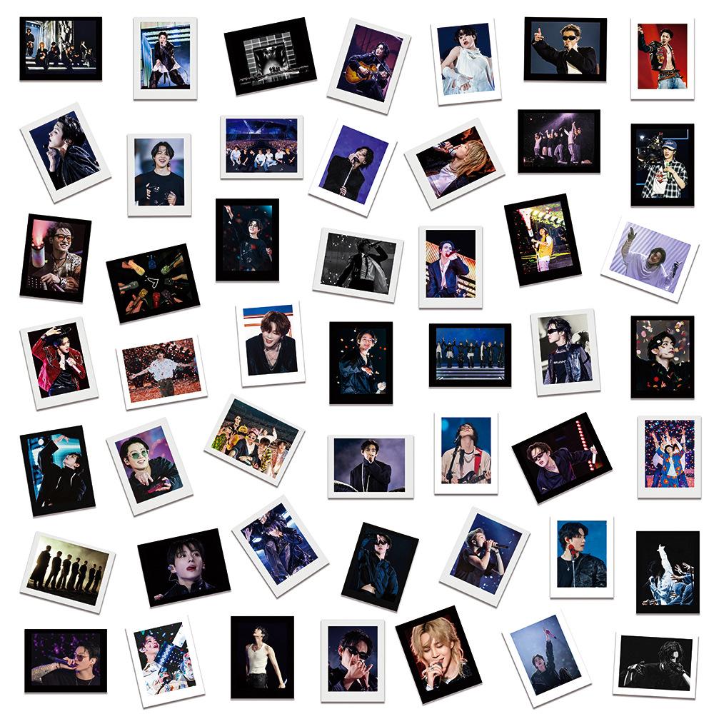 50 Stück BTS Konzert ARIRANG Gemischte Polaroid-Aufkleber, Koreanische Gruppe DIY Kreative Aufkleber, Für Mobiltelefone, Laptops, Computer