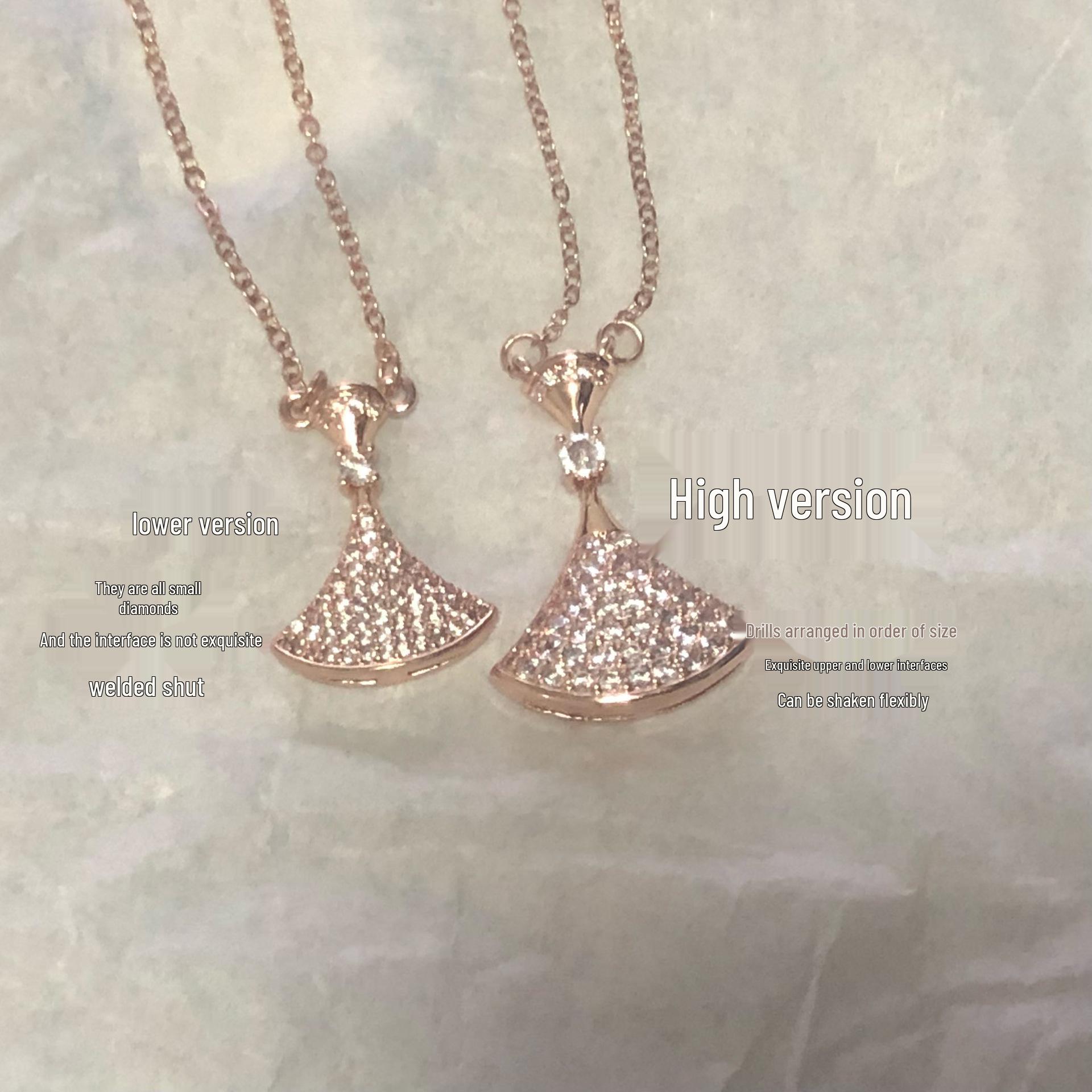 

Ожерелье в корейском стиле в форме веера, инкрустированное цирконами, для женщин платиновый