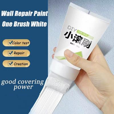 100g Weiß Rosa Wand Kleine Rolle Pinsel Farbe Innen Wand Reparatur Haushalts Wand Graffiti Reparatur Umweltschutz Farbe