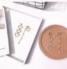 Korean Chic Asymmetrical Pearl & Tassel Earrings with Peach Heart Clip