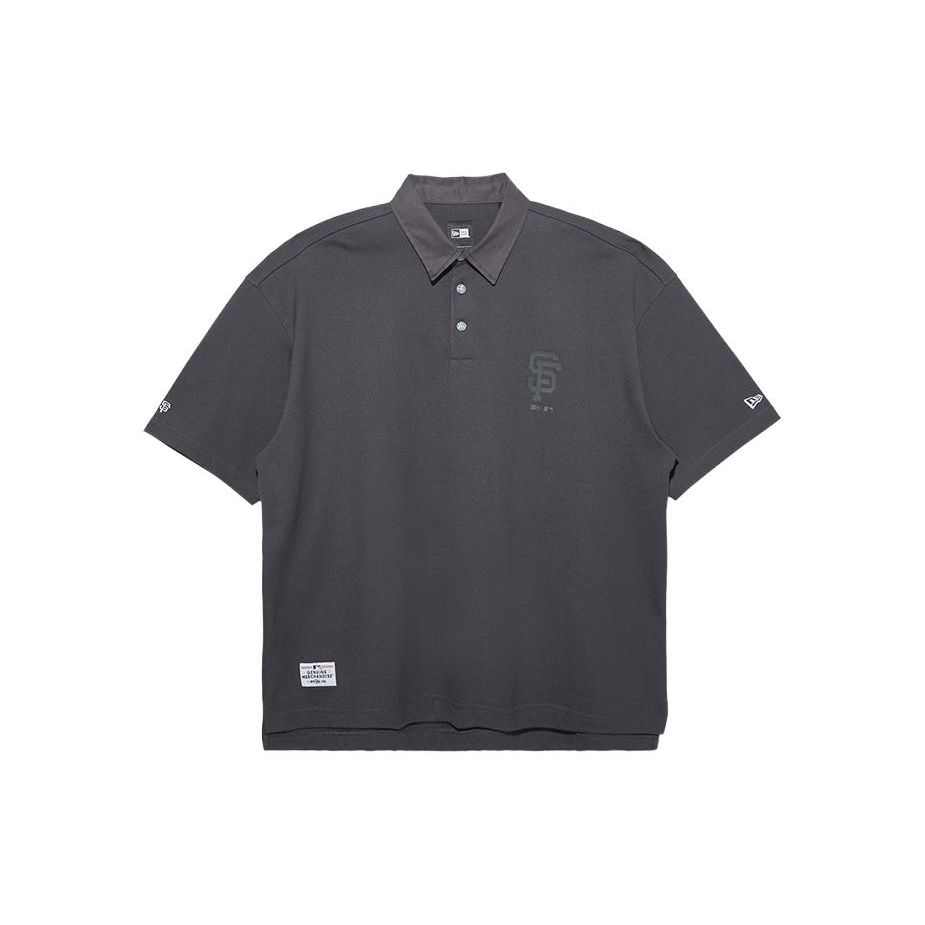 New Era SS23 Oversized Casual Polo Shirt Men tops Dark-Gray 13718758