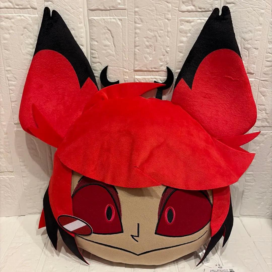 Round1 Welcome Hazbin Hotel Plush Face Cushion Alastor 37cm Japan