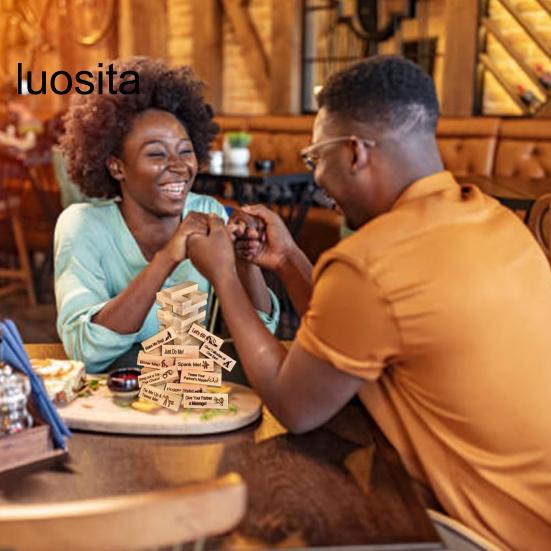 48Pcs Super Naughty Building Blocks, Romantic Adult Party Gift, Valentine Tumbling Tower, Stacking Blocks Game