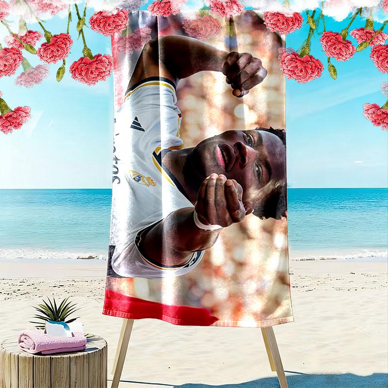 Aurelien Tchouameni Print Beach Towel, Large Soft Quick Dry Towel for Beach Camping Swimming