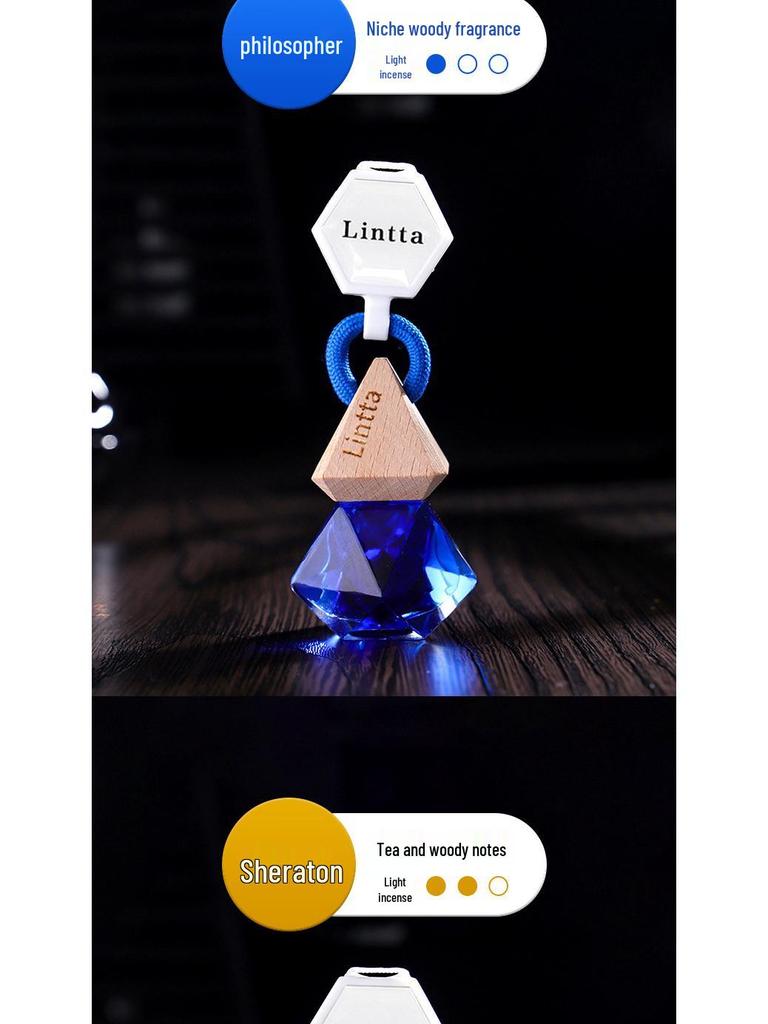 Long-lasting Car Pendant Air Freshener - Premium Fragrance Essential Oil for Interiors