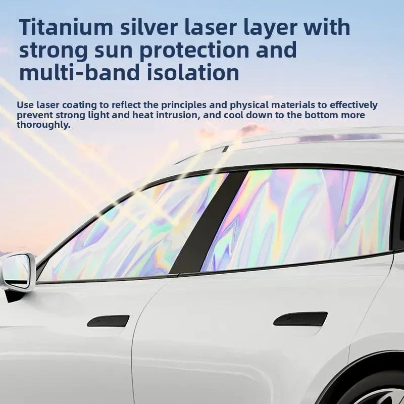 NEW Car magnetic sunshade laser sunshade full sunshade sunscreen isolation curtain General automotive curtain accessories