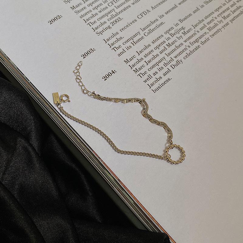 Ins Fashion  Fine Jewelry 925 Sterling Silver Double Chain Round Beads Bracelet & Bangle for Women Charm Bracelet