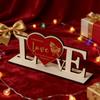 Wooden Love Heart Decor – Handcrafted Wooden Keepsake for Valentine's Day, Anniversary & Couple Gift, Romantic Home Accent
