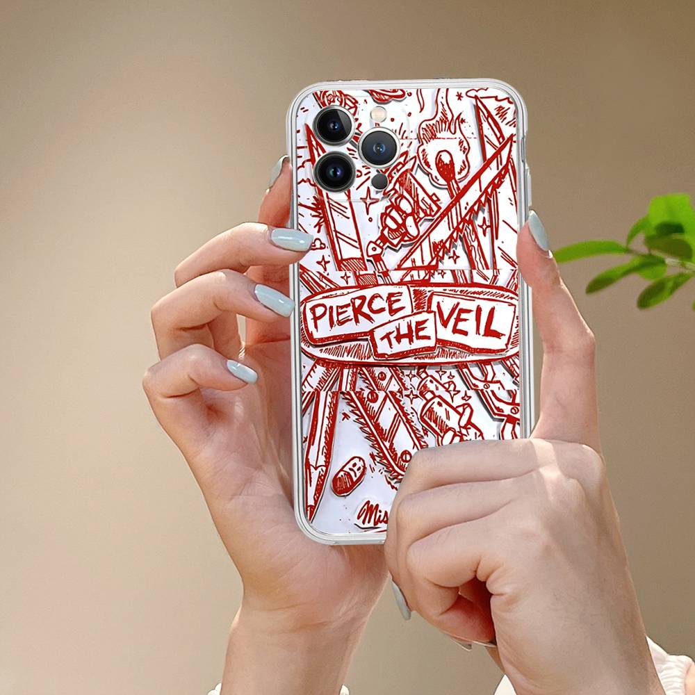 P-Pierce The Veil Band For IPhone 17 16 15 14 13 12 11 Pro Max Plus Mini Funda For Transparent Cover