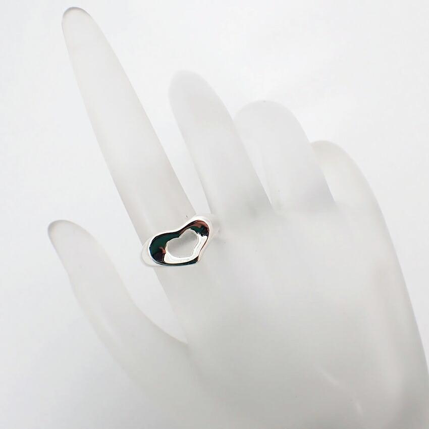 [Used] TIFFANY 925 Open Heart Ring / Size 10 / J47-3