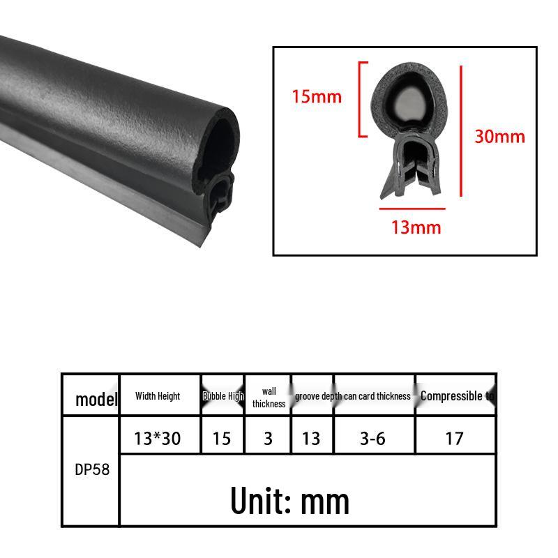 High-Temperature Resistant U-Shaped Rubber Sealing Strip for Dustproofing Electrical Cabinets and Car Doors
