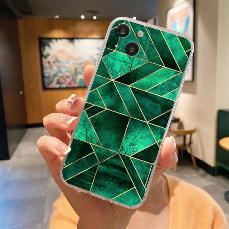 

Милый мраморный модный прозрачный чехол для телефона iPhone 15 14 13 12 Mini 11 Pro Max XS X XR 7 8 Plus противоударный силиконовый чехол iPhone 7 8 Plus