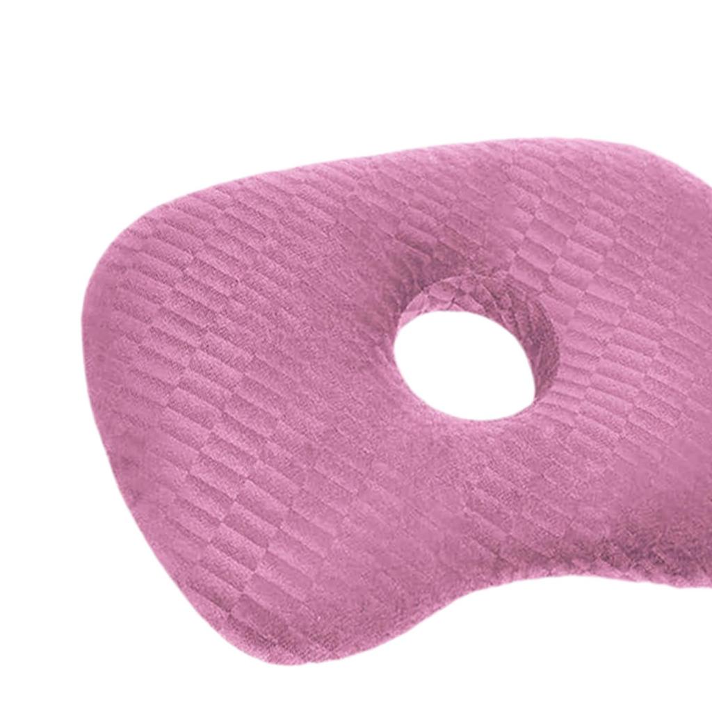 Comfortable Ear Piercing Pillow for Sleeping Office Plush Fleece Guard Pillow with Ear Hole for Headphones Earrings