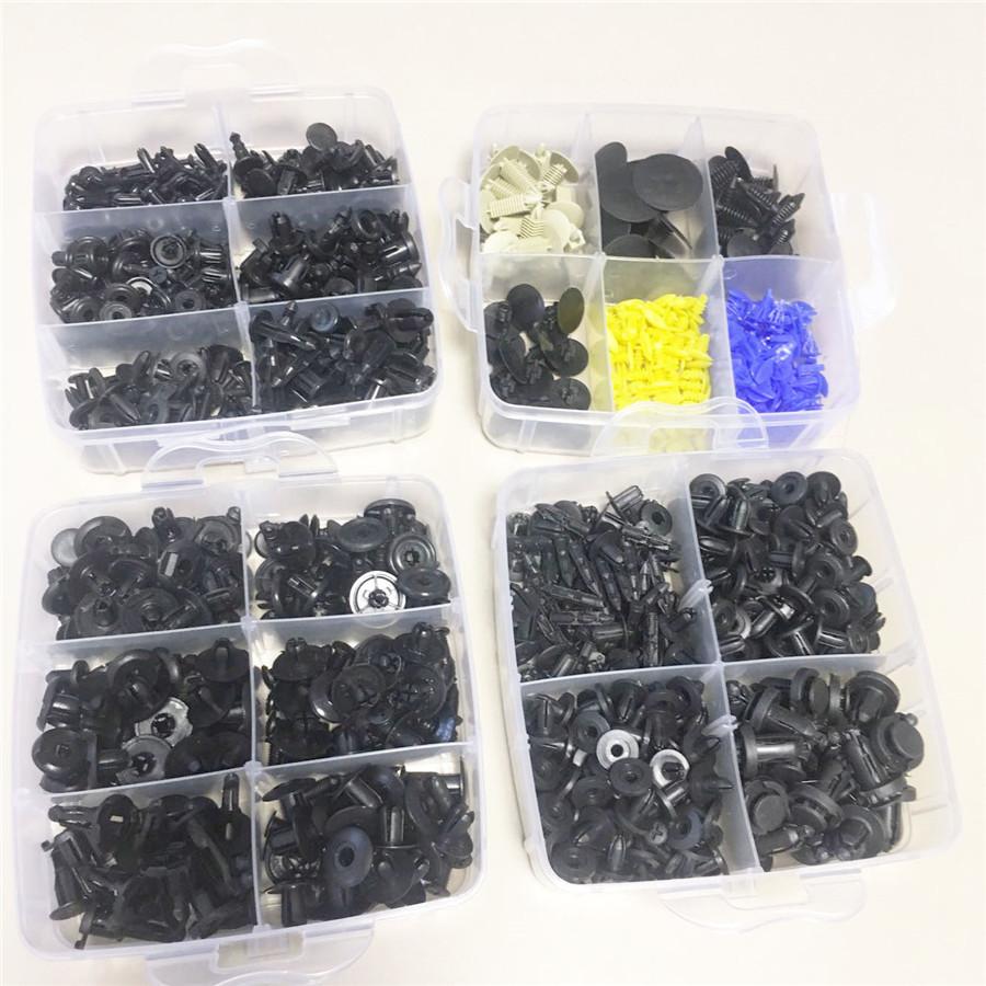 Universal Four Layer 650PCS Fastener Buckle +3PCS Car Clip Plier Set & Fastener Remover Essential Combo Repair Puller Tools