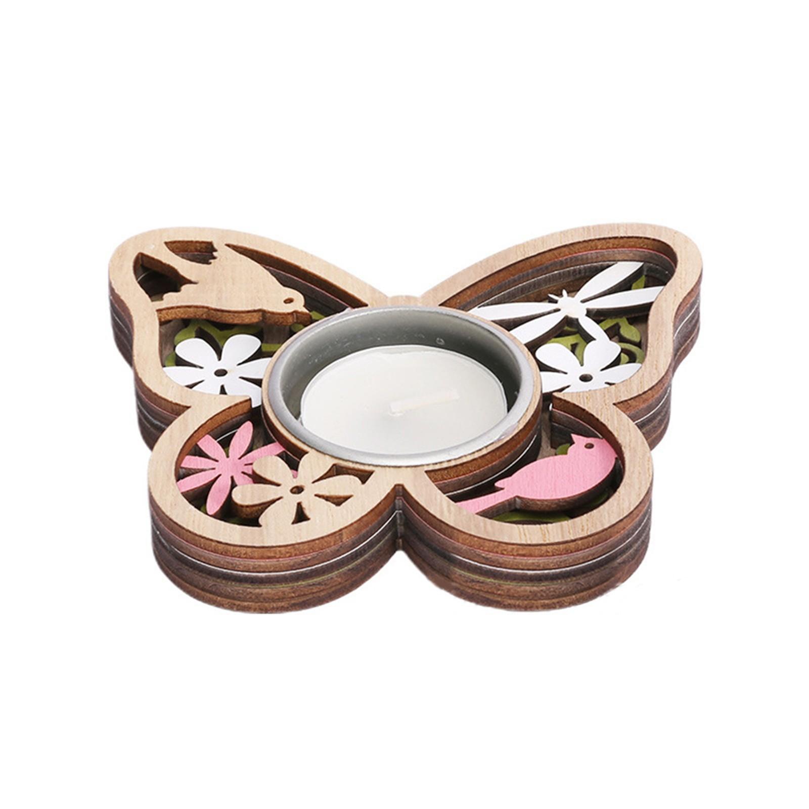 

Heart-Shaped Wooden Candle Holder, 3D Carvings Wood Tea Light Holder Home Table Decor Wood Candlesticks Holders Valentine s Day Wedding Birthday Gift One Size хакі
