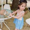 2024 New Baby Girls Summer Cotton Dress Cute Rabbit Suspenders Skirt Children Beach Casual Dresses