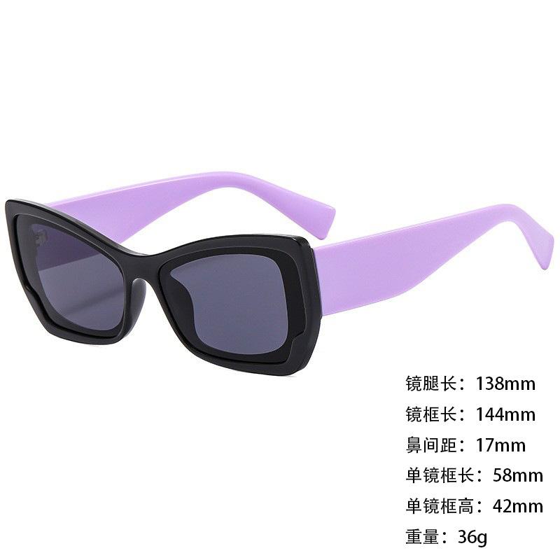 Foreign Trade Sunglasses Wide Legs Big Frame Vgo88 Men'S And Women'S Jelly Color Personalized Uv400 Sunglasses