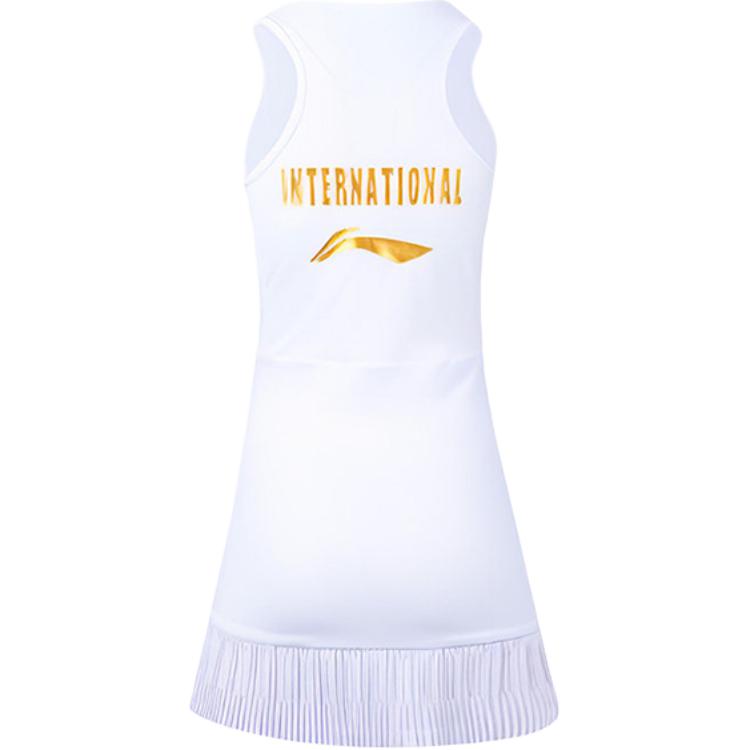 Li Ning Sommer Badmintonkleid Sportset Internationale Wettkampfkleidung Damenkleider ASKT024-2-M