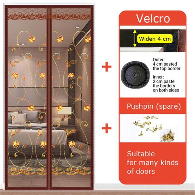Portable Summer Mosquito-Proof Door Curtain Magnetic Screen Door Punch-Free Partition Door Curtain Mosquito-Proof