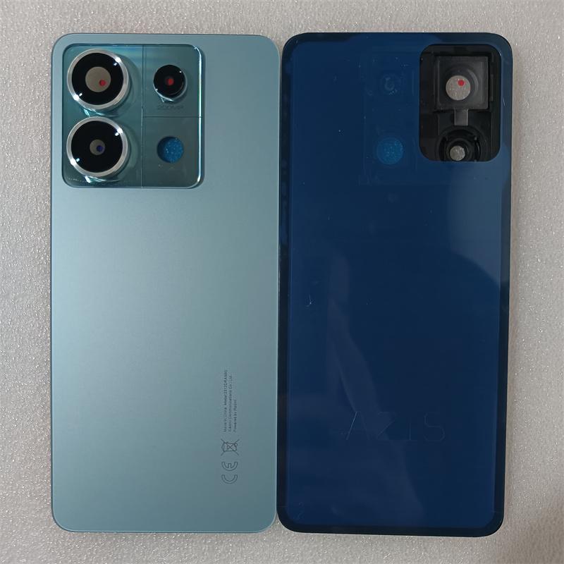 For Xiaomi Redmi Note 13 Pro 5G Glass Battery Cover Rear Door Panel Housing With Camera Lens Replace