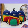Trendy Dual Color Nylon Backpack For Kids With Breathable Fabric Stylish Design