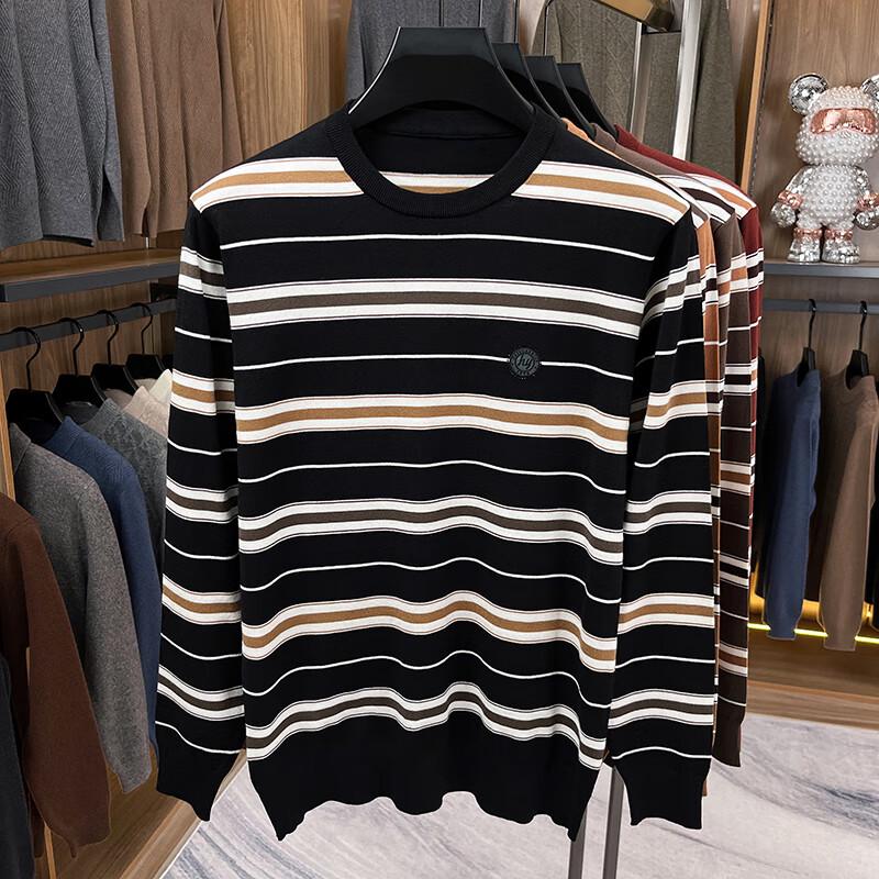 

Men s Striped Knitted Pullover Sweater 2XL