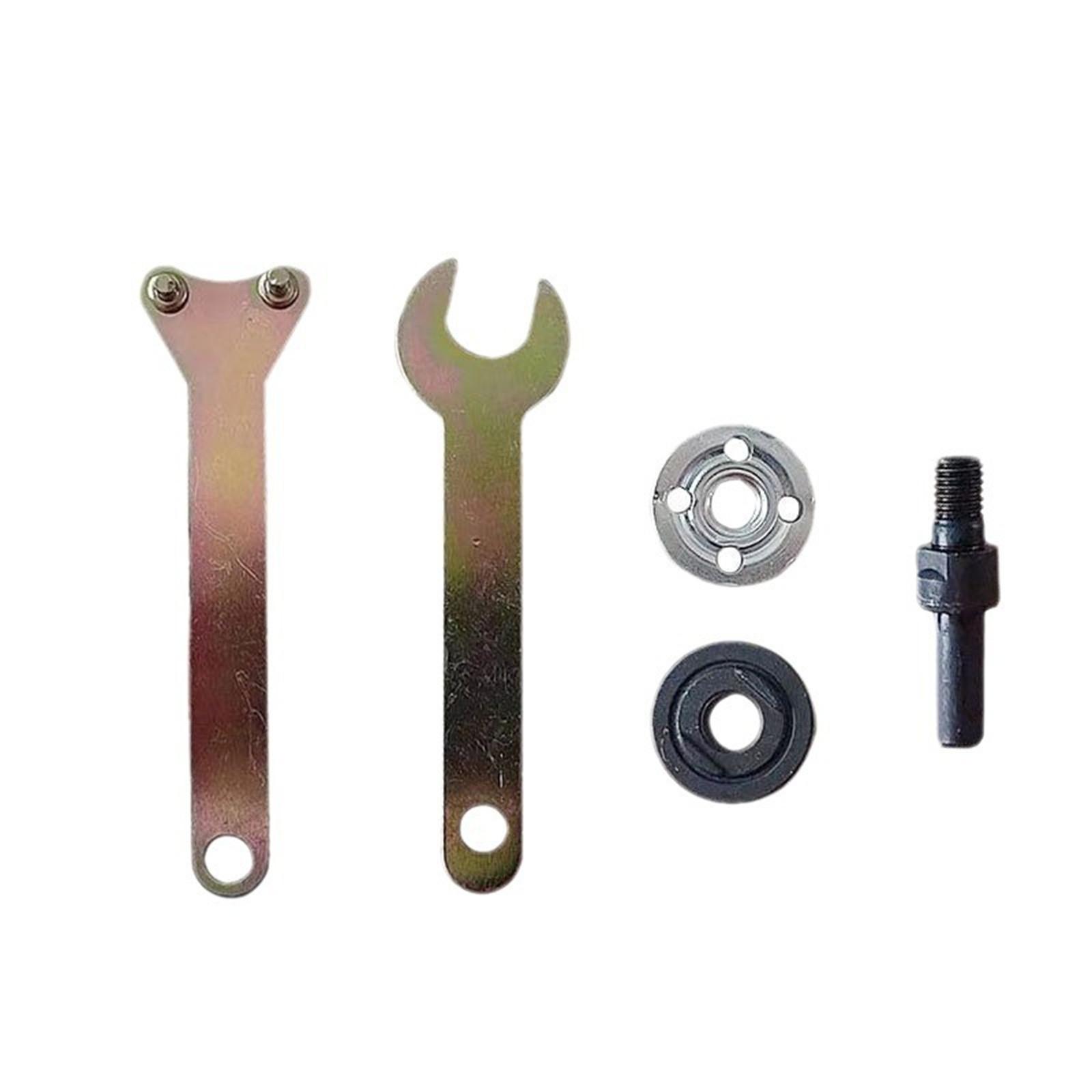 

5 в 1 переходник для угловой шлифовальной машины для электрической дрели, комплект соединительных стержней с преобразователем муфты переменного вала, адаптер оправки 10 мм One Size