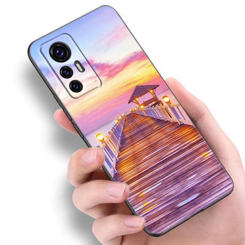 Summer Beach Sunset Sea Phone Case For Xiaomi Mi A2 8 9 SE Note 10 10T 11 12 Lite 9T 11T 12S 12T Pro A3 6X 12X TPU Black Cover