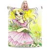Candy Candy Manga Decke Flanell Frühling Herbst Atmungsaktive Weiche Überwurfdecke für Sofa Auto Bettwäsche Überwürfe