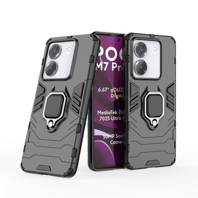

Для Poco M7 Pro Чехол Чехол Xiaomi Poco M7 Pro 5G Capa Phone Back Armor Bumper Магнитный противоударный держатель кольца Fundas Poco M7 Pro For Poco M7 Pro 5G