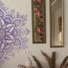 Lotus Wall Sticker Boho Mandala Flower Removable Wall Decals For Living Room Bedroom Tv Wall Decoration