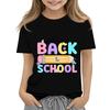 Children's Casual and Fashionable Round-Neck Printed Short-Sleeve Top for Back-to-School