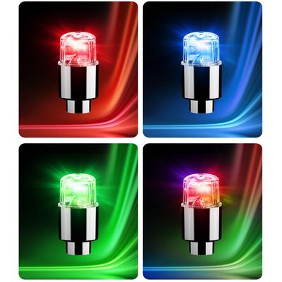 Okolní osvětlení auta, LED světla na pneumatiky, univerzální neonová lampa do auta, kryt ventilu, barevná blikající žárovka, dekorace