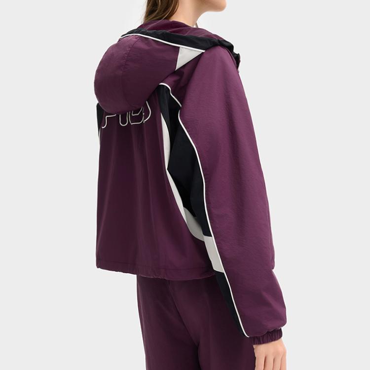 New FILA Woven Coat Women's Italy Version Plum F11W519714FPU
