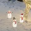 Acrylic Snowman Ornament with LED Light Cute Lovely Interesting Santa Ornament for Holiday Party Decoration
