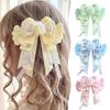 Cute Plush Heart Wings Bow Brooch Badge Handmade Pastel Ribbon Pin With Star Heart Charm Ita Bag Decor Light Sticks Accessories