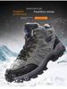 Cross-Border Plus Size Winter High-Top Hiking Shoes: Cotton-Padded, Warm, Fleece-Lined, Leather, Outdoor Casual Snow Boots for Couples.