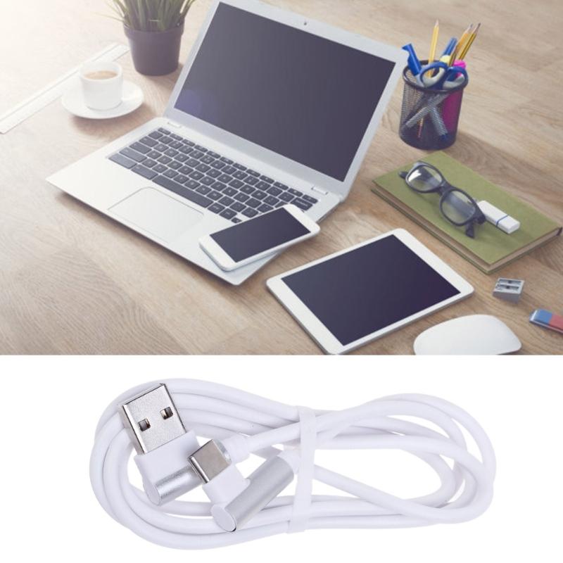 USB C auf USB A Steckerkabel 90 Grad rechtwinklig 2M Typ C Schnellladung und Datenübertragung für Smartphones und Tablets