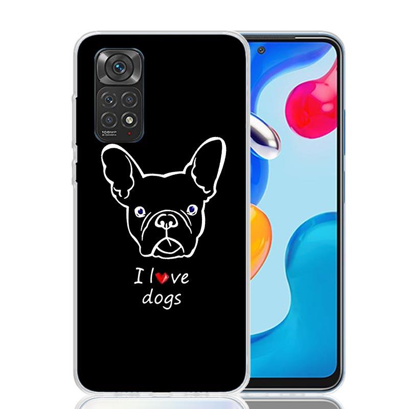 French Bulldog Black White Phone Case For Xiaomi Redmi Note 14 13 14S 12S 12 11S 11T 11E Pro Plus 10S 10 9S 9 Art Customized Coq