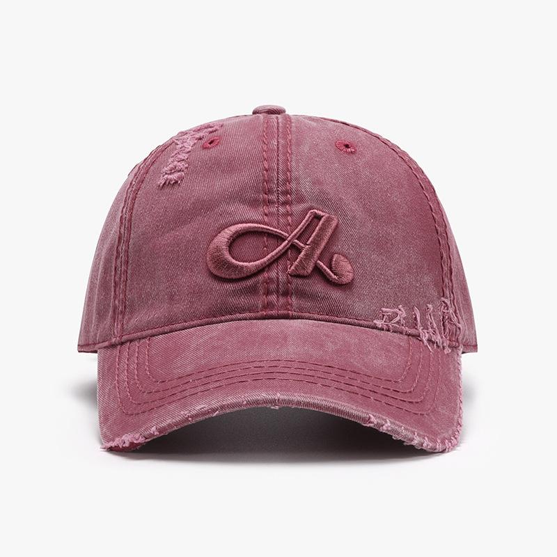 Spring And Summer Letters Three-Dimensional Embroidery Holes Soft Top Men'S Cap Personality Versatile Baseball Cap High Quality