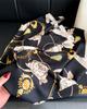 Luxury Brand Twill Camellia Printed Scarf Elegant Thin Smooth Satin Shawl Summer Windproof Sunscreen Square Scarf For Women