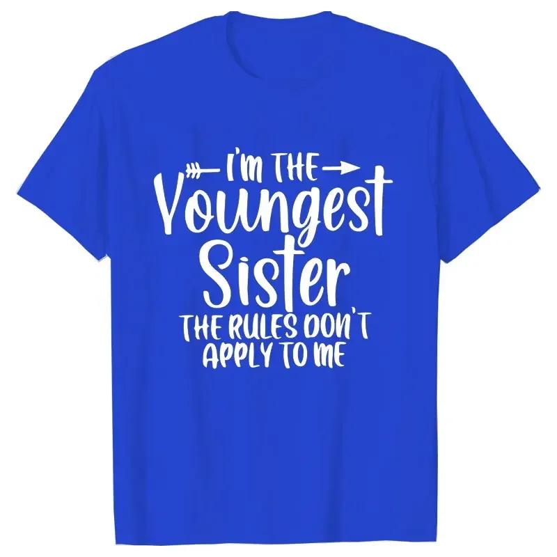 

Sister Rules Gifts T Shirts Sweet Fashion Women Tshirt Funny Oldest Middle Youngest Sister Tees Sarcastic Sibling Matching Shirt S