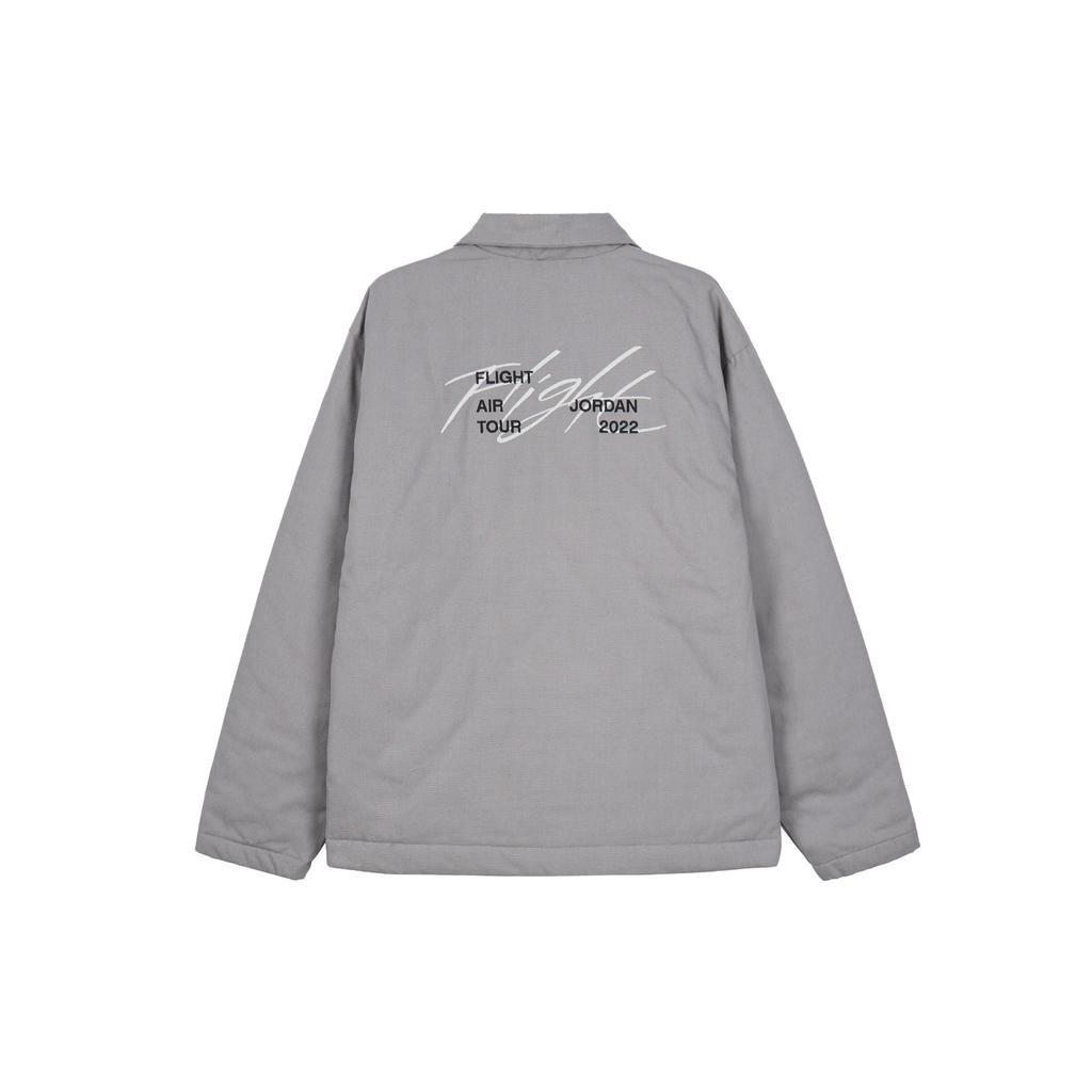 Jordan Alphabet Print Zip-Up Jacket Men Outerwear Grey DJ0239-016