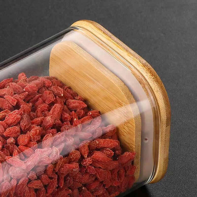 Dirona High Borosilicate Square Glass Storage Jars